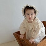 【73-110】トップス ブルマ ワンピース 刺繍 長袖 女の子 - 画像 (3)