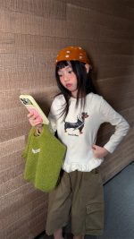 【100-160】長袖Tシャツ 女の子 韓国風 フリル付き 合わせやすい - 画像 (26)