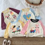 【90-140】長袖Tシャツ キッズ ラグラン かわいい お出かけに - 画像 (3)