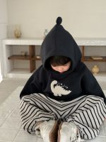 【73-110】パーカー ズボン フード付き 配色 長袖 ストライブ 男の子 - 画像 (4)