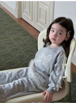 【80-130】トレーナーorパンツ 女の子 リボン ガーリー - 画像 (4)