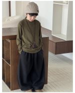 【90-160】長袖インナー 男の子 無地 モックネック ベーシック - 画像 (8)