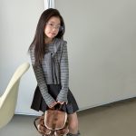 【100-170】トップス 女の子 取り外し可能 ケープ ストライプ ニット - 画像 (7)