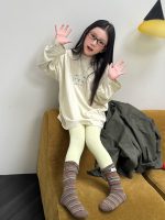 【100-150】長袖Tシャツ 女の子 刺繍 韓国風 ベーシック カジュアル - 画像 (28)