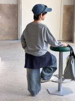 【100-170】長袖Tシャツ 男の子 コットン ストリート カジュアル - 画像 (16)
