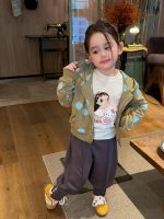 【90-140】アウターorインナーorパンツ 女の子 大きめドット柄 カジュアル