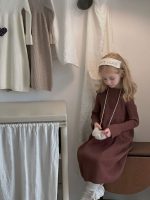 【90-140】ニットワンピース 女の子 無地 ミモレ丈 ガーリー - 画像 (12)