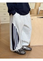 【100-160】パンツ 男の子 配色デザイン ゆったり カジュアル - 画像 (4)