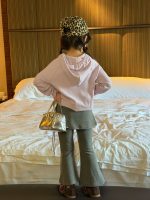 【90-140】パーカーorフレアパンツ 女の子 英字プリント レイヤード風 - 画像 (5)