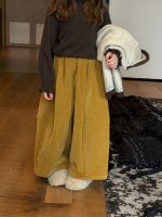 【90-150】カーディガンorインナーorワイドパンツ 女の子 刺繍 コーデュロイ - 画像 (7)