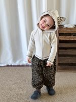 【73-120】トップスorパンツ 女の子 レオパードフード付き かわいい - 画像 (4)
