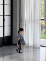 【90-140】ワンピース 女の子 チェック柄 ナチュラル ガーリー レトロ風 - 画像 (4)