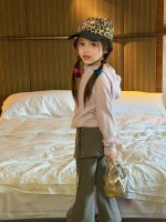 【90-140】パーカーorフレアパンツ 女の子 英字プリント レイヤード風 - 画像 (3)