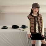 【100-170】ベスト 女の子 ニット トレンド 韓国風 - 画像 (7)