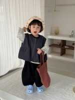 【73-110】ベスト Tシャツ ストライブ 配色 男の子 - 画像 (3)