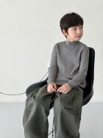 【90-160】ニットトップス 男の子 リブ編み 韓国風 あったか インナー - 画像 (3)