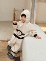 【73-110】二点セット パーカー+ズボン 動物柄 フード付き 長袖 男の子 - 画像 (7)