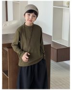 【90-160】長袖インナー 男の子 無地 モックネック ベーシック - 画像 (9)