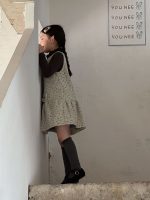 【100-150】ジャンパースカート 女の子 小花柄 フリル 韓国風 - 画像 (6)