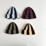 【GOODS】帽子 ニット レトロ ストライブ 配色 秋冬 - 画像 (4)