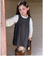 【80-140】ワンピース インナー 女の子 チェック柄 リボン付き ガーリー - 画像 (5)