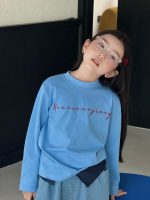 【100-150】長袖Tシャツ 女の子 コットン 英字プリント シンプル - 画像 (7)