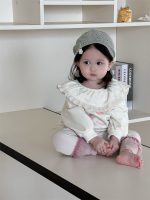 【73-110】パーカー レギンス ラッフルカラー プリント 女の子 - 画像 (6)