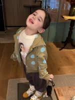 【90-140】アウターorインナーorパンツ 女の子 大きめドット柄 カジュアル - 画像 (13)