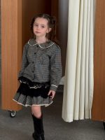 【90-140】シャツorスカート 女の子 フリル付き チェック ティアード - 画像 (10)