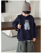 【90-160】トレーナー 男の子 カートゥーンプリント 裏起毛 あったか - 画像 (4)