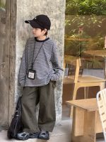 【100-170】長袖Tシャツ 男の子 ボーダー柄 配色 カジュアル 着回しやすい - 画像 (12)