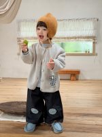 【73-110】アウター パーカー ズボン ニット デニム 切り替え  男の子 - 画像 (2)
