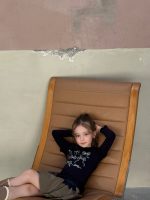 【90-140】長袖Tシャツ 女の子 リボンプリント 着回しやすい - 画像 (7)
