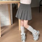 【100-170】長袖Tシャツorスカート女の子 レース 切り替え おしゃれ - 画像 (8)