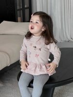 【73-100】パーカー レギンス 裾付き プリント 長袖 女の子
