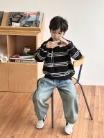 【90-160】ポロニット 男の子 ボーダー柄 韓国風 プレッピー - 画像 (14)