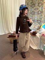 【100-160】長袖Tシャツ 女の子 韓国風 フリル付き 合わせやすい - 画像 (6)