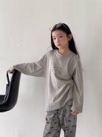 【100-150】長袖Tシャツ 女の子 刺繍 韓国風 ベーシック カジュアル - 画像 (3)