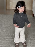 【73-110】トップス 花柄 ラウンドネック 長袖 女の子 - 画像 (4)