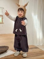 【73-110】二点セット Tシャツ ベスト+ズボン 立体感 男の子 - 画像 (8)