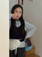 【110-160】ベストorインナーシャツ 女の子 無地 着せやすい - 画像 (4)
