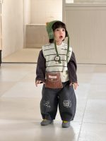 【73-110】ベスト Tシャツ ズボン ニット 配色 カジュアル 男の子 - 画像 (6)