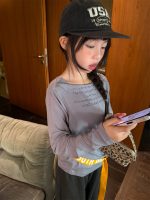 【100-160】長袖Ｔシャツ 女の子 おしゃれ シンプル 着せやすい - 画像 (7)