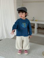 【73-110】Tシャツ ズボン 長袖 ラウンドネック プリント カジュアル 男の子 - 画像 (3)