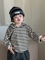 【73-110】アウター パーカー フード付き ストライブ 厚手 秋冬 男の子 - 画像 (4)