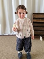【73-120】トップスorパンツ 女の子 ニット フラワー かわいい - 画像 (3)