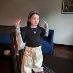 【90-140】トップスorスカート風パンツ 女の子 おしゃれ レイヤード風 - 画像 (6)