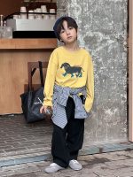 【90-170】パンツ キッズ 男女兼用 コットン ゆったりシルエット - 画像 (7)