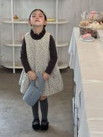 【100-150】ジャンパースカート 女の子 小花柄 フリル 韓国風 - 画像 (16)