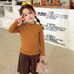【80-140】長袖トップス 女の子 シンプル 無地 合わせやすい - 画像 (7)